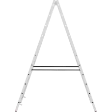 Стремянка алюминиевая двухсторонняя 2x11 ступеней профессиональная NV5123 Новая высота 5123211