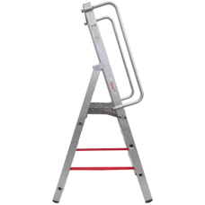 Стремянка алюминиевая 3 развальцованных ступеней 80 мм площадка 400х400 мм NV5170 Новая высота 5170103