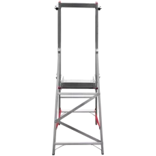 Стремянка алюминиевая 3 развальцованных ступеней 80 мм площадка 400х400 мм NV5170 Новая высота 5170103