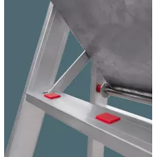 Стремянка алюминиевая 5 развальцованных ступеней 80 мм площадка 400х400 мм NV5170 Новая высота 5170105