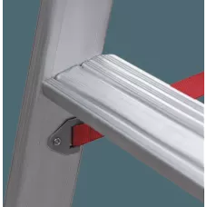 Стремянка алюминиевая 5 развальцованных ступеней 80 мм площадка 400х400 мм NV5170 Новая высота 5170105