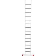 Лестница алюминиевая односекционная 14 развальцованных ступеней 80 мм NV5214 Новая высота 5214114