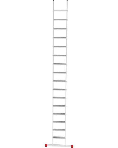 Лестница алюминиевая односекционная 16 развальцованных ступеней 80 мм NV5214 Новая высота 5214116