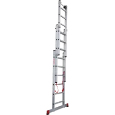 Лестница алюминиевая трёхсекционная 3x6 ступеней Профи Плюс NV 523 Новая высота 5230306