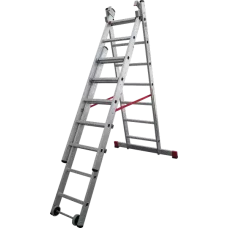 Лестница алюминиевая трёхсекционная NV 523  3x7 ступеней  Новая высота 5230307