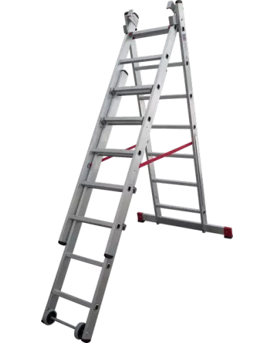 Лестница алюминиевая трёхсекционная NV 523  3x7 ступеней  Новая высота 5230307