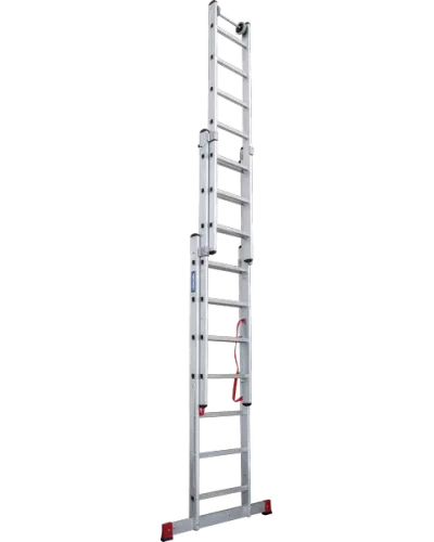Лестница алюминиевая трёхсекционная NV 523  3x7 ступеней  Новая высота 5230307