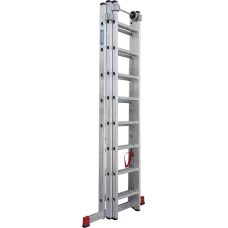 Лестница алюминиевая трёхсекционная 3x8 ступеней Профи Плюс NV 523 Новая высота 5230308