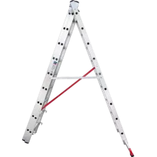 Лестница алюминиевая трёхсекционная NV 523  3x9 ступеней Новая высота 5230309
