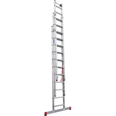 Лестница алюминиевая трёхсекционная 3x11 ступеней Профи Плюс NV 523 Новая высота 5230311