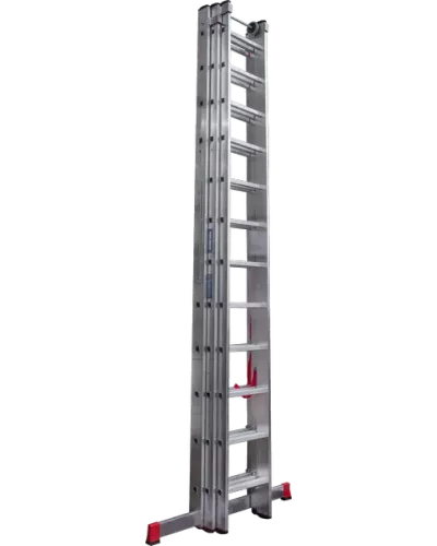 Лестница алюминиевая трёхсекционная NV 523 3x12 ступеней Новая высота 5230312