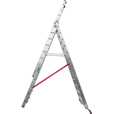 Лестница алюминиевая трёхсекционная NV 523 3x12 ступеней Новая высота 5230312