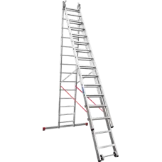 Лестница алюминиевая трёхсекционная 3x14 ступеней Профи Плюс NV 523 Новая высота 5230314