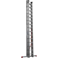 Лестница алюминиевая трёхсекционная профессиональная 3х15 ступеней NV5230 Новая высота 5230315