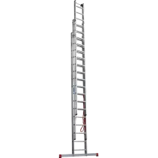 Лестница алюминиевая трёхсекционная 3x16 ступеней Профи Плюс NV 523 Новая высота 5230316
