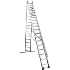 Лестница алюминиевая трёхсекционная NV 523 3x17 ступеней Новая высота 5230317