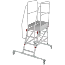 Передвижная лестница-подмости 4 ступени с платформой и ограждением NV5510 Новая высота 5510104
