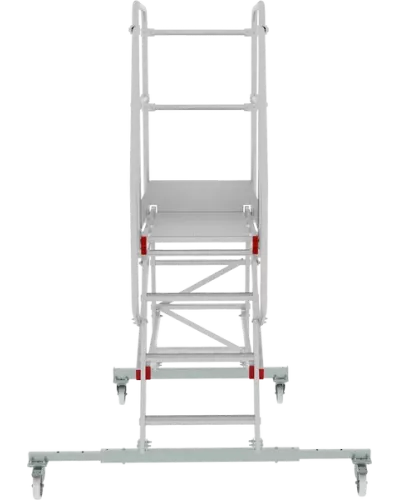 Передвижная лестница-подмости 4 ступени с платформой и ограждением NV5510 Новая высота 5510104
