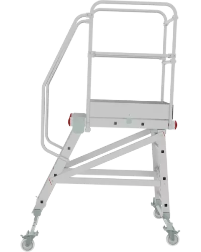 Передвижная лестница-подмости 4 ступени с платформой и ограждением NV5510 Новая высота 5510104