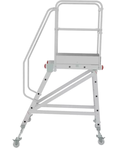 Передвижная лестница-подмости 5 ступеней с платформой и ограждением NV5510 Новая высота 5510105