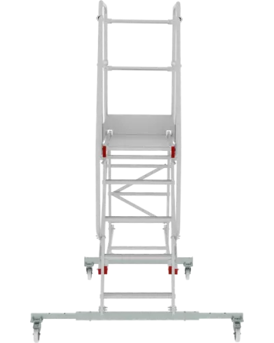 Передвижная лестница-подмости 5 ступеней с платформой и ограждением NV5510 Новая высота 5510105