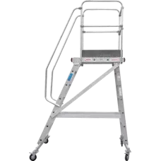 Передвижная лестница-подмости 7 ступеней с платформой и ограждением NV5510 Новая высота 5510107