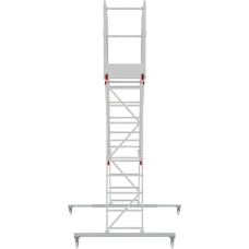 Передвижная лестница-подмости 10 ступеней с платформой и ограждением NV5510 Новая высота 5510110
