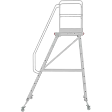 Передвижная лестница-подмости 12 ступеней с платформой и ограждением NV5510 Новая высота 5510112
