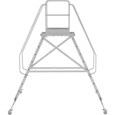 Лестница-подмости 2x10 передвижная двухсторонняя с платформой NV 5520 Новая Высота 5520210