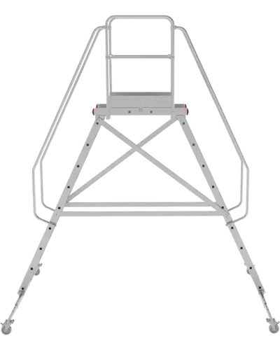 Лестница-подмости 2x10 передвижная двухсторонняя с платформой NV 5520 Новая Высота 5520210