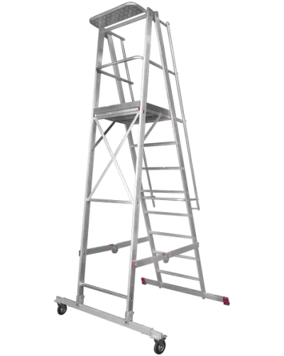 Передвижная складная лестница-стремянка с платформой 8 ступени NV5540 Новая высота 5540108