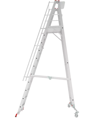 Передвижная складная лестница-стремянка с платформой 11 ступени NV5540 Новая высота 5540111