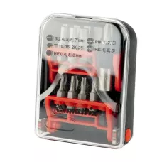 Набор бит, адаптер для бит, сталь S2, 18 предметов MATRIX  11316