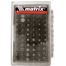 Набор бит с магнитным держателем, CrV, 61 шт MATRIX 11387