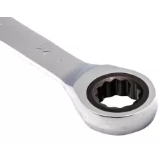 Ключ комбинированный трещоточный, 24 мм, CrV, зеркальный хром MATRIX 14815