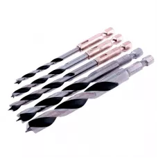 Набор сверл по дереву, 4-5-6-8-10 мм, пластиковый кейс, MATRIX 70283