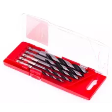 Набор сверл по дереву, 4-5-6-8-10 мм, пластиковый кейс, MATRIX 70283