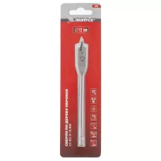Сверло по дереву перовое, 12 мм, шестигранный хвостовик MATRIX 70407