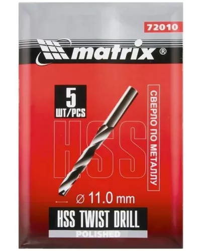 Сверло по металлу, 11 мм, полированное MATRIX 72010