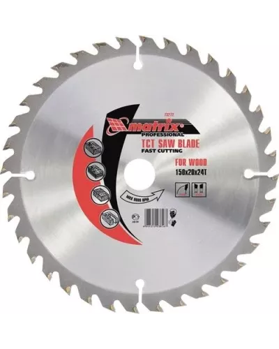 Пильный диск по дереву, 150 х 20 мм, 36 зубьев MATRIX  73215