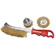 Набор щеток для дрели, 1 плоская, 65 мм, 50 мм "чашка" MATRIX 74484