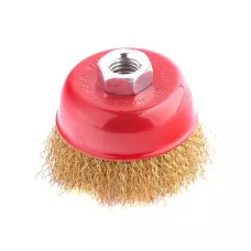 Щетка для УШМ, 75 мм, М14, "чашка",витая проволока MATRIX 74604