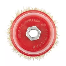 Щетка для УШМ, 100 мм, М14, "чашка",витая проволока MATRIX 74605