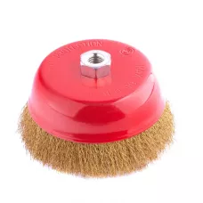 Щетка для УШМ, 150 мм, М14, "чашка",витая проволока MATRIX 74607