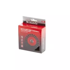 Щетка для УШМ, 100 мм, М14, "тарелка", проволока 0,5 мм MATRIX 74609