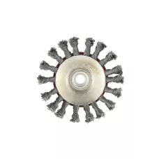 Щетка для УШМ, 115 мм, М14, "тарелка", проволока 0,5 мм MATRIX 74610