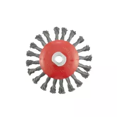 Щетка для УШМ, 125 мм, М14, "тарелка", проволока 0,5 мм MATRIX 74611