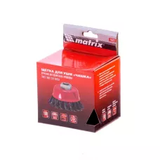 Щетка для УШМ, 100 мм, М14, "чашка", проволока 0,8 мм MATRIX 74623