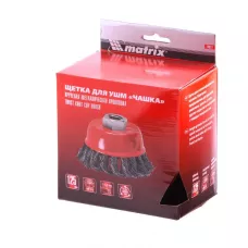 Щетка для УШМ, 125 мм, М14, "чашка", проволока 0,5 мм MATRIX 74627
