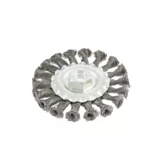 Щетка для УШМ 100 мм, М14, плоская, проволока 0,35 мм MATRIX 74631